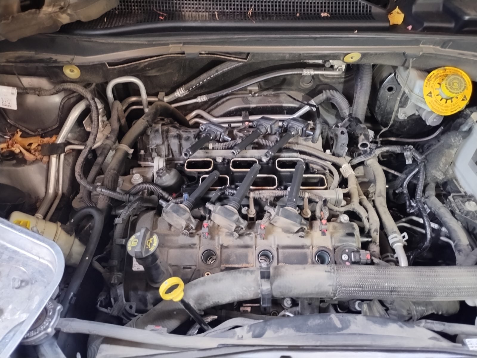 On-site diagnostics scan tool plugged into a vehicle in Dallas
